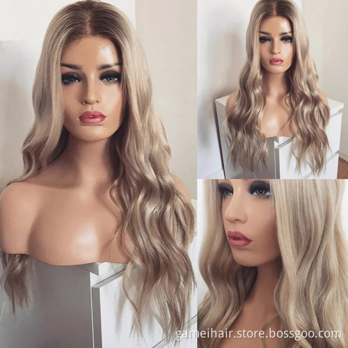 curly long blonde half extensions and wholesale orange dark blonde headband highlighted henan human hair wigs 2021